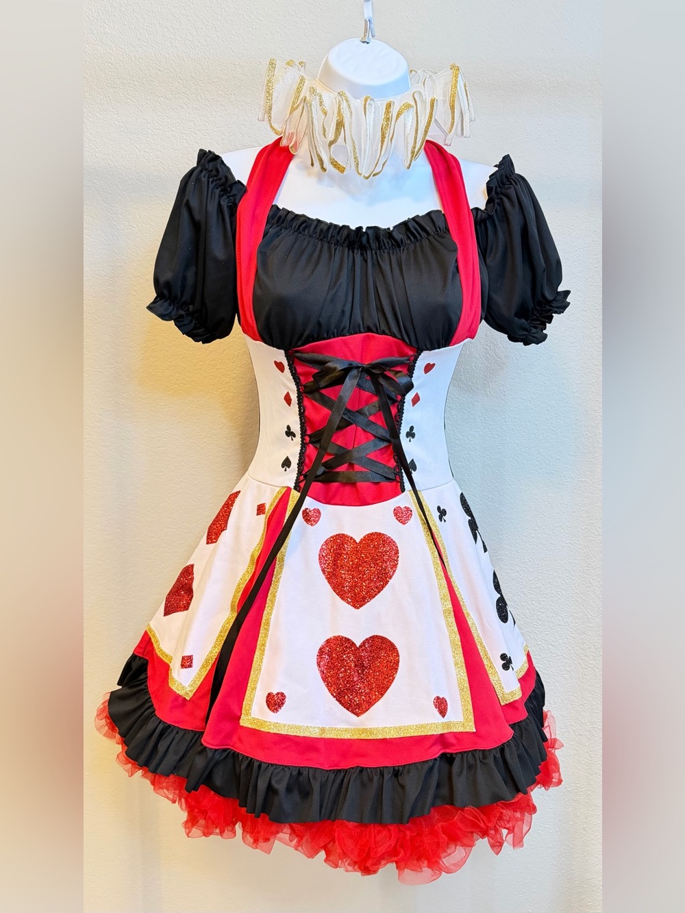 Leg Avenue Pretty Playing Card Costume Queen of Hearts Wonderland 83409 XS